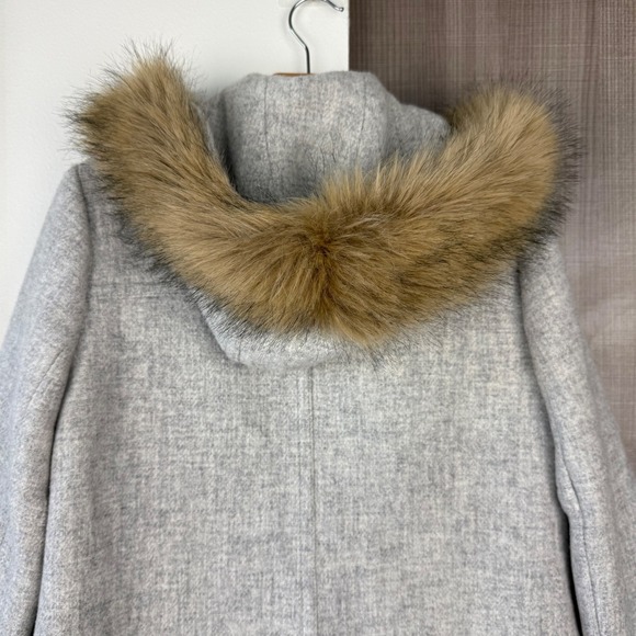 J. Crew Heather Gray Chateau Parka Italian Wool Stadium Cloth Coat Jacket - Picture 12 of 16